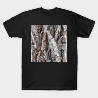 Tree bark background clock T-Shirt